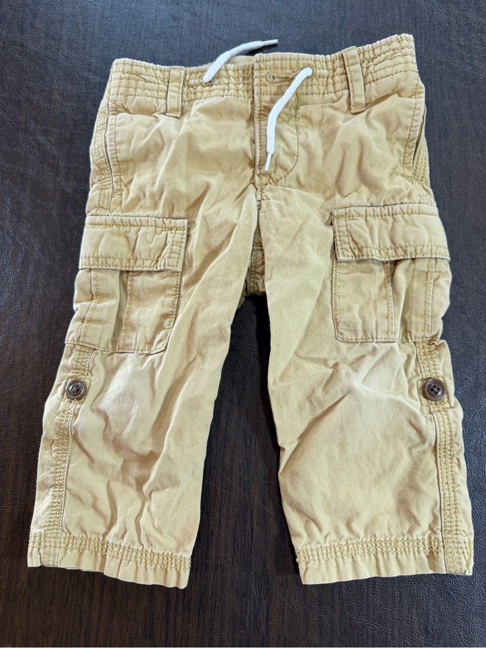 Baby Gap Kids Cargo Pants with Drawstring Waist - Tan Sz 12-18M